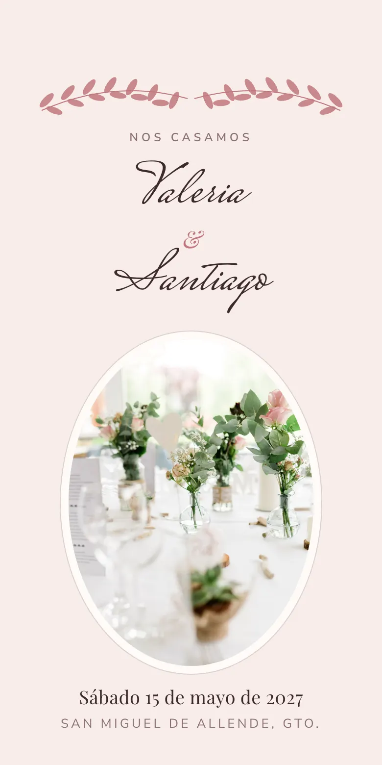 Plantilla Acuarela de invitación digital para boda