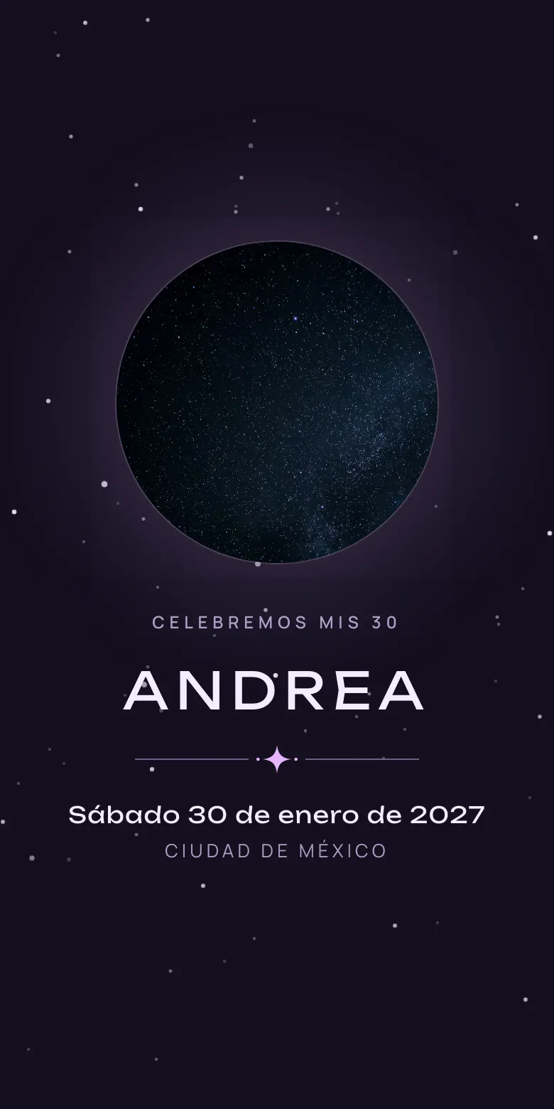 Plantilla Disco de invitación digital para cumpleaños