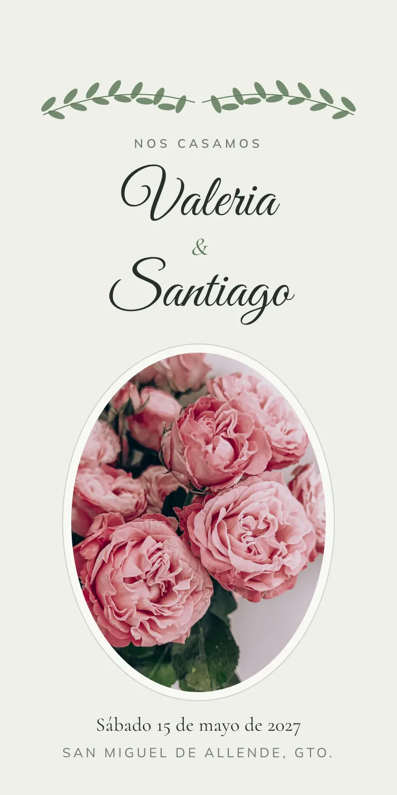 Plantilla Jardín de invitación digital para boda
