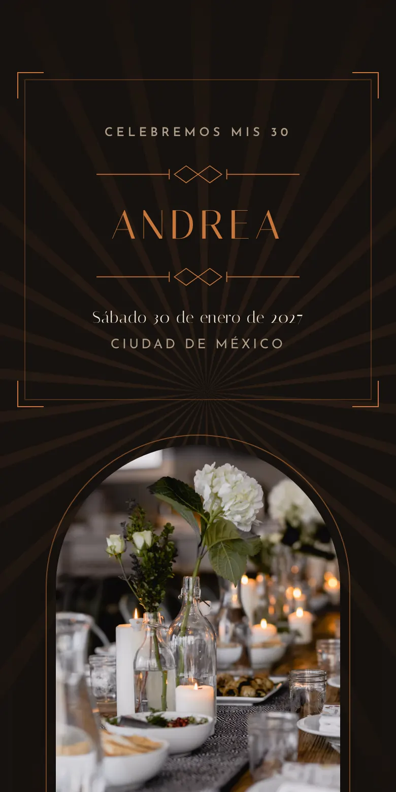 Plantilla Mezcal de invitación digital para cumpleaños