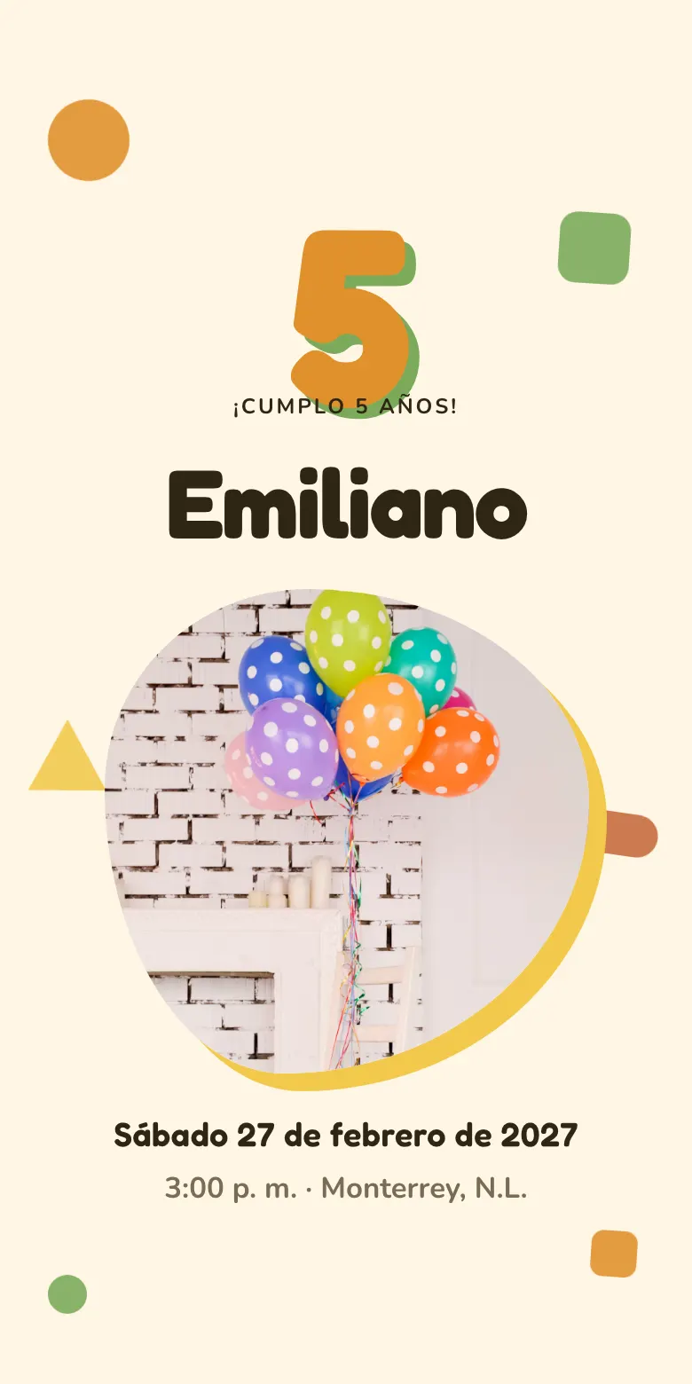 Plantilla Safari de invitación digital para fiesta infantil